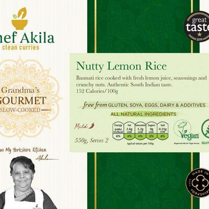 Nutty Lemon Rice (Mild) - Chef Akila