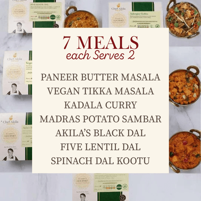 VEGETARIAN CURRIES BOX - Chef Akila